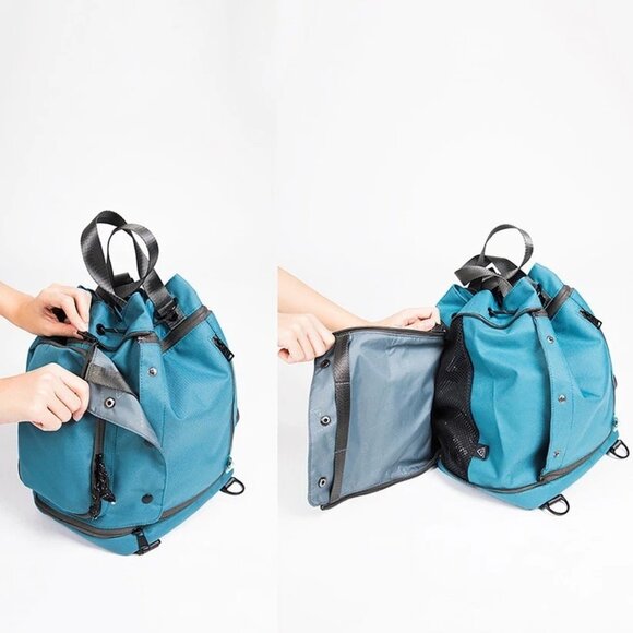 Doughnut Pyramid Backpack in Plum 15 L Backpack/Crossbody/Hanging Toiletry NEW - Picture 4 of 11